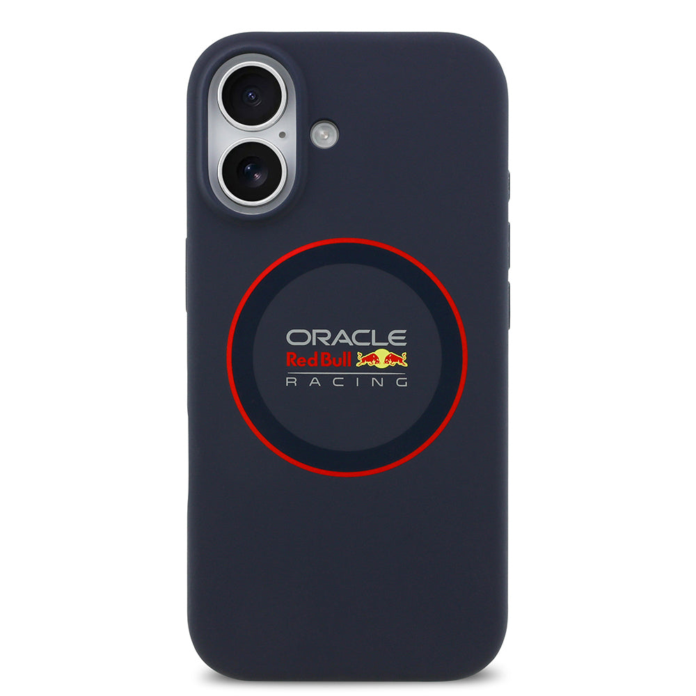 iPhone 17 Kılıf Redbull Orijinal Lisanslı M-safe Şarj Özellikli Kırmızı Halka ve Logo Silikon Kılıf