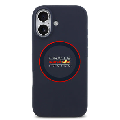 iPhone 17 Kılıf Redbull Orijinal Lisanslı M-safe Şarj Özellikli Kırmızı Halka ve Logo Silikon Kılıf