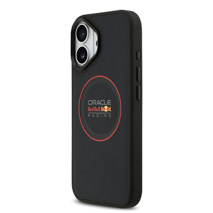 iPhone 17 Kılıf Redbull OrijinalLisanslı M-safe Şarj Özellikli Kırmızı Halka ve Logo Kabartmalı PU Deri Kılıf