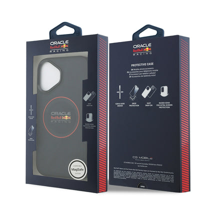 iPhone 17 Kılıf Redbull OrijinalLisanslı M-safe Şarj Özellikli Kırmızı Halka ve Logo Kabartmalı PU Deri Kılıf