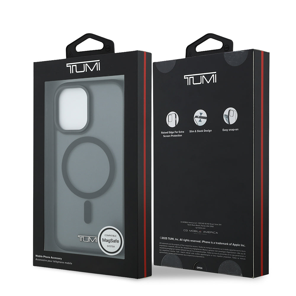 iPhone 17 Kılıf TUMI Orijinal Lisanslı M-safe Şarj Özellikli Buzlu Transparan Kılıf