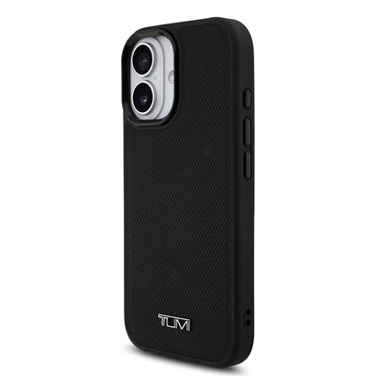 iPhone 17 Kılıf TUMI M-safe Şarj Özellikli Deri Noktalı Dizayn Kılıf