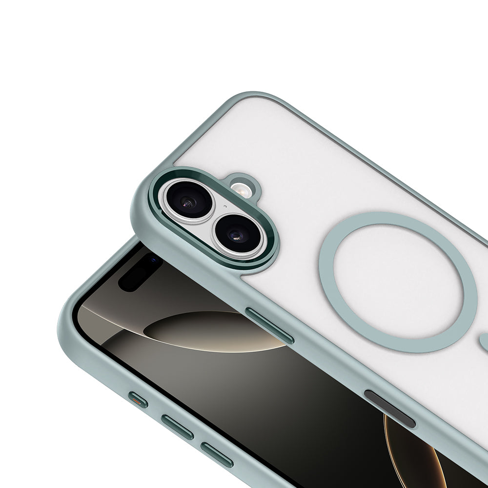 iPhone 17 Kılıf Wireless Şarj Özellikli Zore Krom M-safe Silikon Kılıf