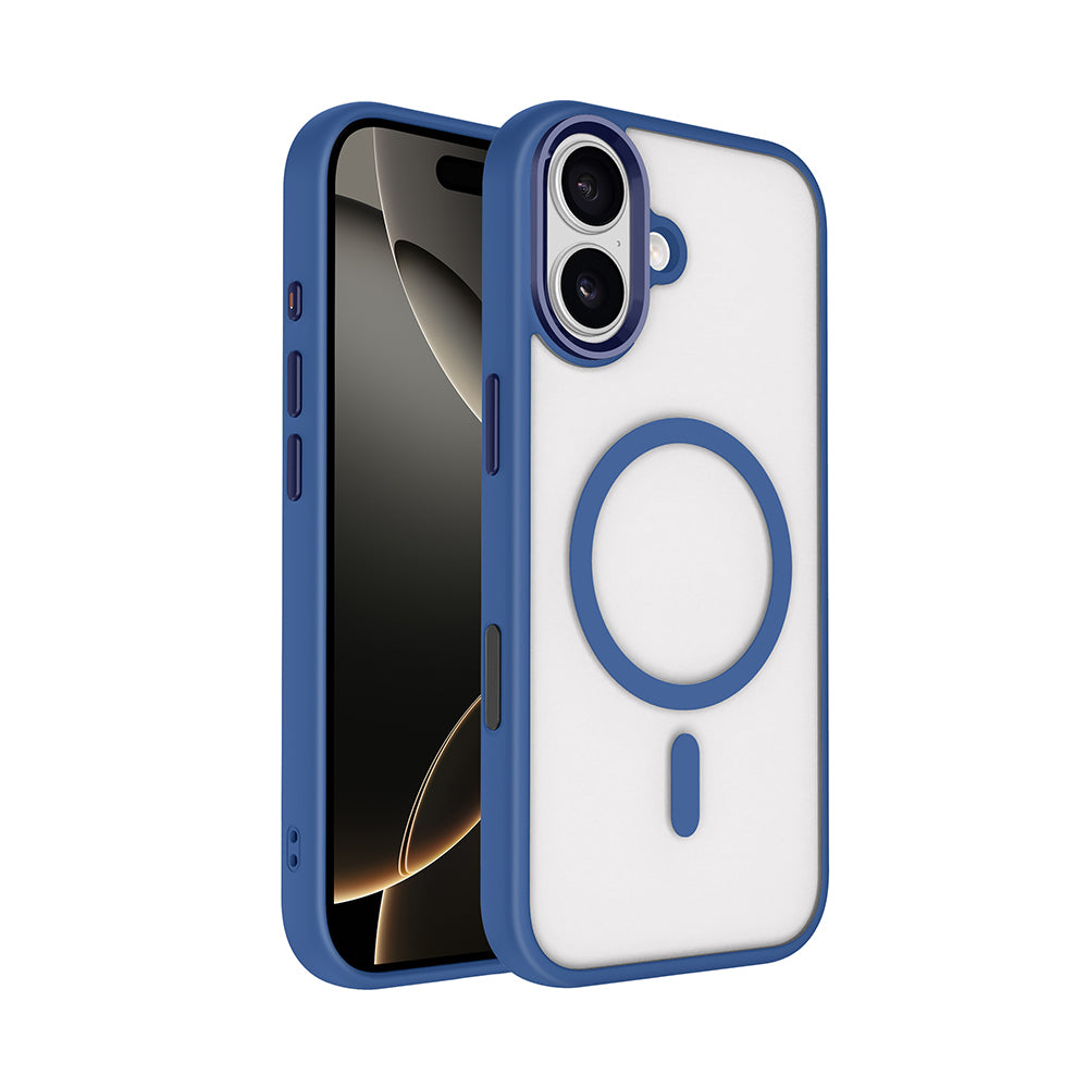 iPhone 17 Kılıf Wireless Şarj Özellikli Zore Krom M-safe Silikon Kılıf