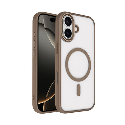 iPhone 17 Kılıf Wireless Şarj Özellikli Zore Krom M-safe Silikon Kılıf