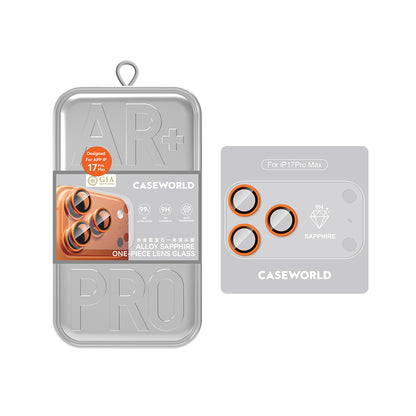 iPhone 17 Pro CaseWorld Alloy Sapphire Safir One-Piece Anti Reflective Safir Kamera Lens Koruyucu
