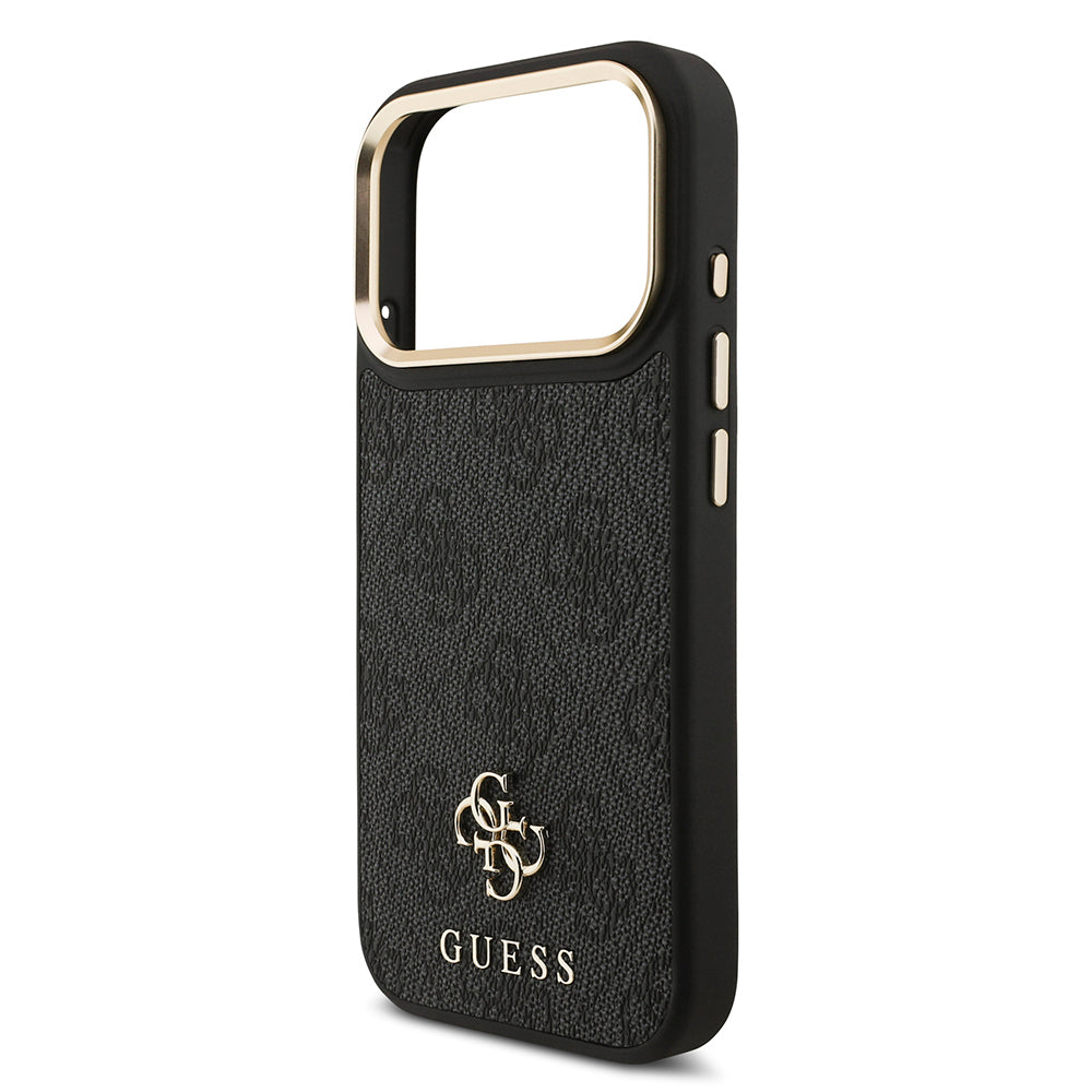 iPhone 17 Pro Guess Orijinal Lisanslı 4G ve Yazı Logolu Kılıf + Ekran Koruyucu + Lens Koruyucu 3in1 Aksesuar Seti