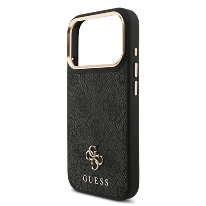 iPhone 17 Pro Guess Orijinal Lisanslı 4G ve Yazı Logolu Kılıf + Ekran Koruyucu + Lens Koruyucu 3in1 Aksesuar Seti