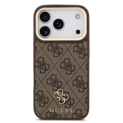 iPhone 17 Pro Guess Orijinal Lisanslı 4G ve Yazı Logolu Kılıf + Ekran Koruyucu + Lens Koruyucu 3in1 Aksesuar Seti