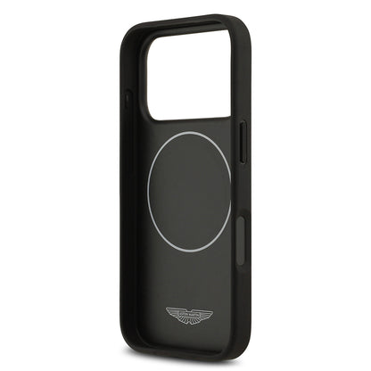 iPhone 17 Pro Kılıf Aston Martin Orijinal Lisanslı M-safe Şarj Özellikli Karbon Fiber Kılıf