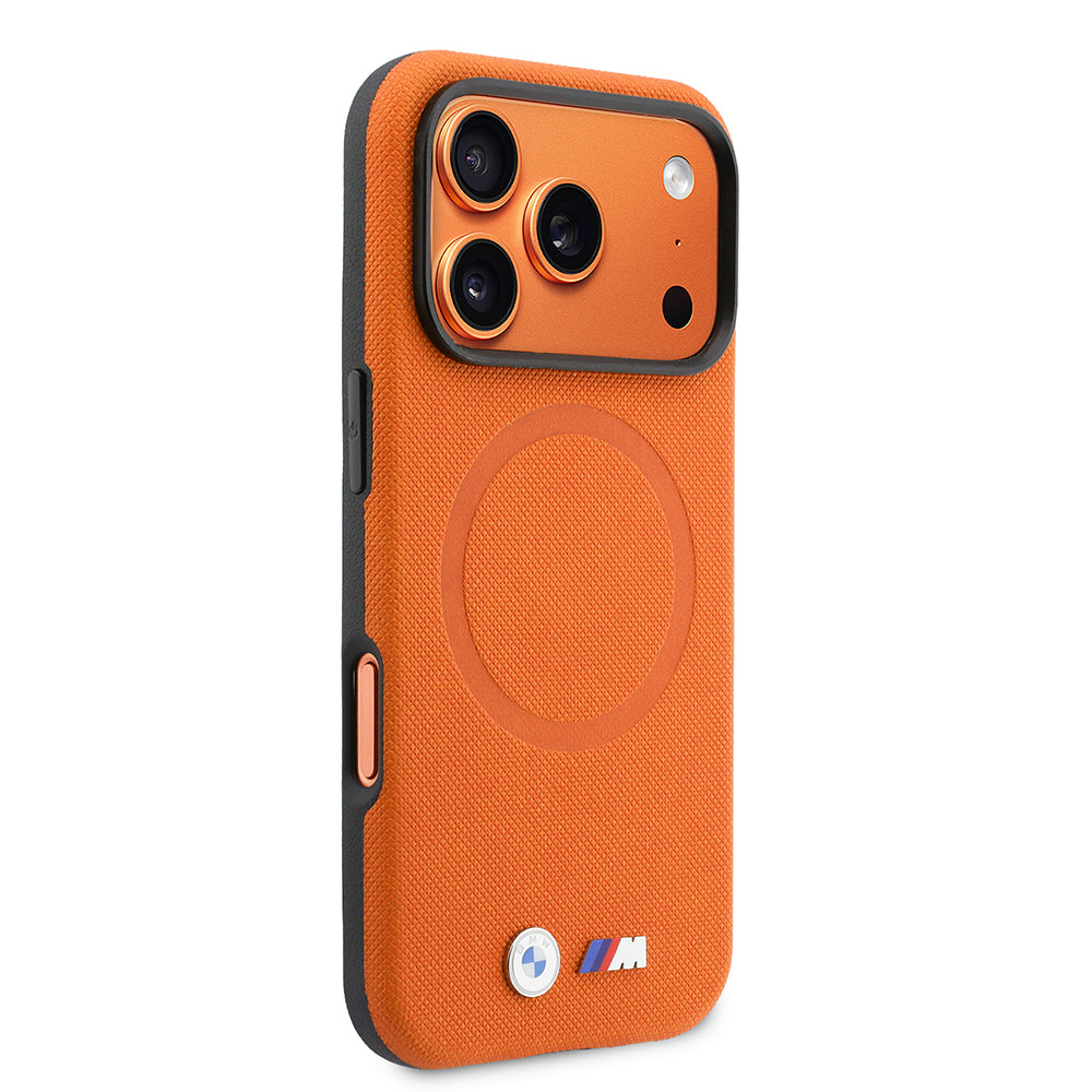 iPhone 17 Pro Kılıf BMW Orijinal Lisanslı M-safe Şarj Özellikli Halka Tasarımlı M Logolu PU Deri Kılıf