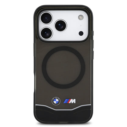 iPhone 17 Pro Kılıf BMW Orijinal Lisanslı M-safe Şarj Özellikli Metal Buton Tasarımlı Tranparan M Dizayn Kılıf