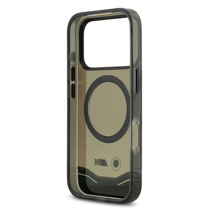 iPhone 17 Pro Kılıf BMW Orijinal Lisanslı M-safe Şarj Özellikli Metal Buton Tasarımlı Tranparan M Dizayn Kılıf