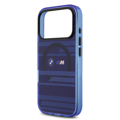 iPhone 17 Pro Kılıf BMW Orijinal Lisanslı M-safe Şarj Özellikli Metal Kamera Butonlu Yatay Şeritli M Dizayn Kılıf