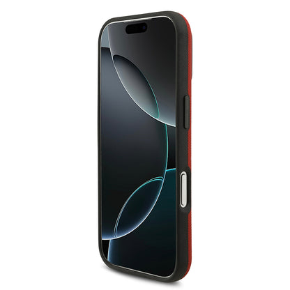 iPhone 17 Pro Kılıf BMW Orijinal Lisanslı M-safe Şarj Özellikli Metal Logolu Delikli M Dizayn Deri Kılıf