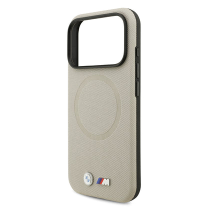 iPhone 17 Pro Kılıf BMW Orijinal Lisanslı M-safe Şarj Özellikli Metal Logolu Delikli M Dizayn Deri Kılıf