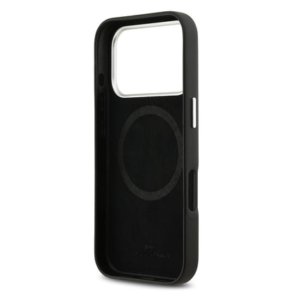 iPhone 17 Pro Kılıf BMW Orijinal Lisanslı M-safe Şarj Özellikli Metal Logolu Tam Kaplama Deri Kılıf