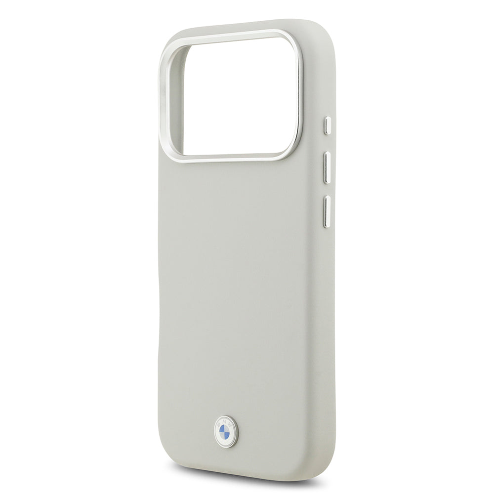 iPhone 17 Pro Kılıf BMW Orijinal Lisanslı M-safe Şarj Özellikli Metal Logolu Tam Kaplama Deri Kılıf