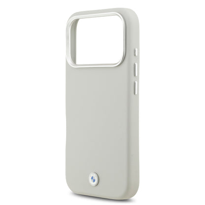 iPhone 17 Pro Kılıf BMW Orijinal Lisanslı M-safe Şarj Özellikli Metal Logolu Tam Kaplama Deri Kılıf