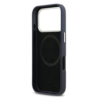 iPhone 17 Pro Kılıf BMW Orijinal Lisanslı M-safe Şarj Özellikli Metal Logolu Tam Kaplama Deri Kılıf