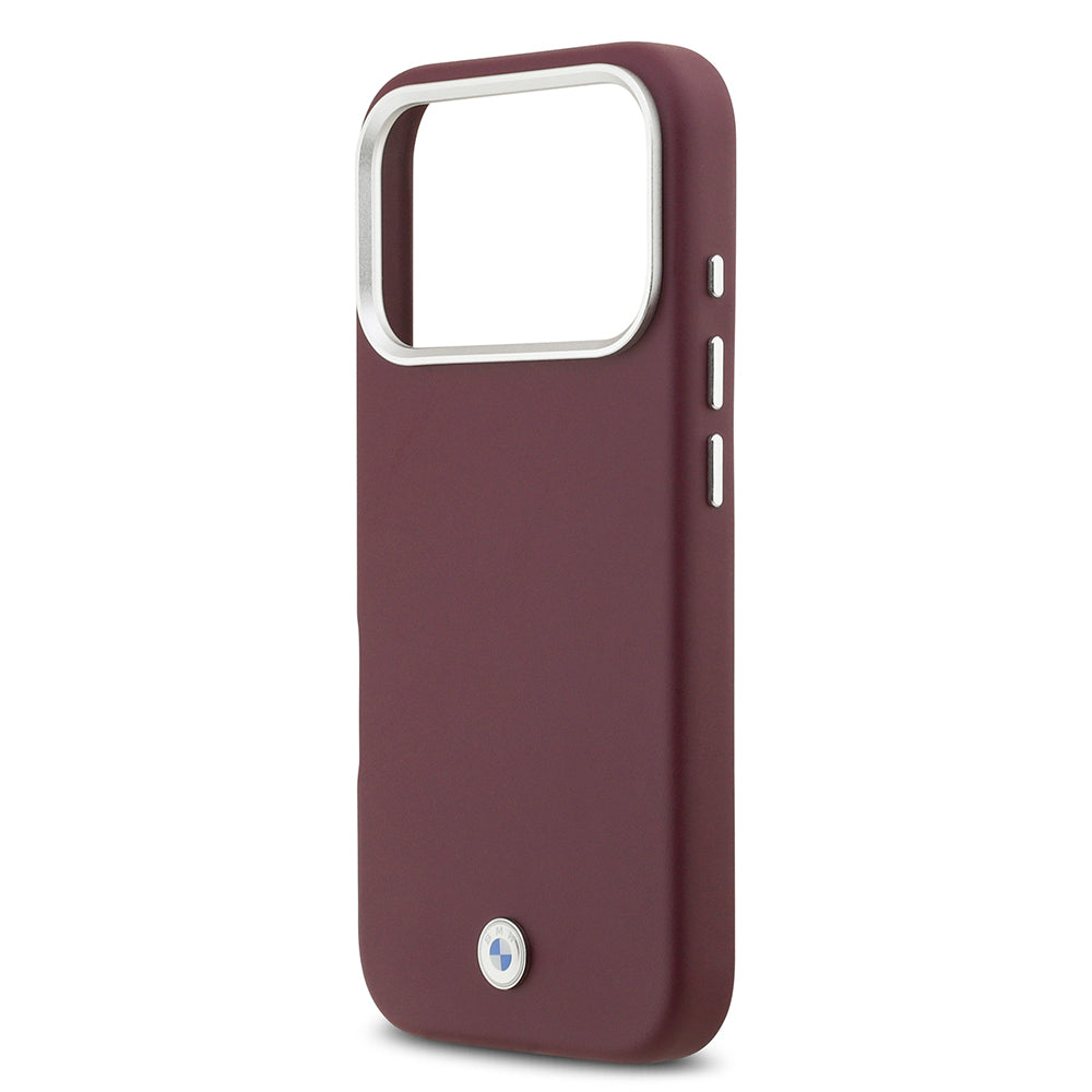 iPhone 17 Pro Kılıf BMW Orijinal Lisanslı M-safe Şarj Özellikli Metal Logolu Tam Kaplama Deri Kılıf