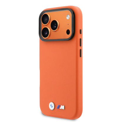 iPhone 17 Pro Kılıf BMW Orijinal Lisanslı M-safe Şarj Özellikli Standlı Metal Kamera Çerçeveli M Logolu PU Deri Kılıf