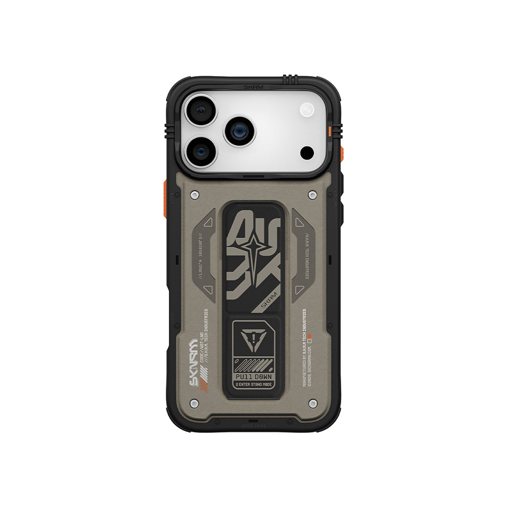 iPhone 17 Pro Kılıf Desenli Airbag Tasarımlı Standlı Skinarma Aegis Kılıf