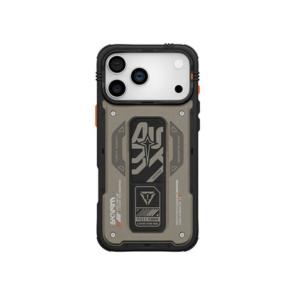 iPhone 17 Pro Kılıf Desenli Airbag Tasarımlı Standlı Skinarma Aegis Kılıf