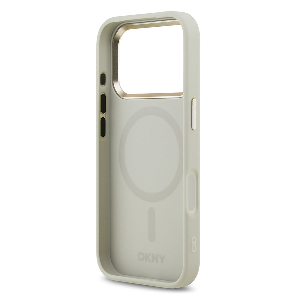 iPhone 17 Pro Kılıf DKNY Orijinal Lisanslı M-safe Şarj Özellikli 3D Yazılı Checkered Pattern Kılıf