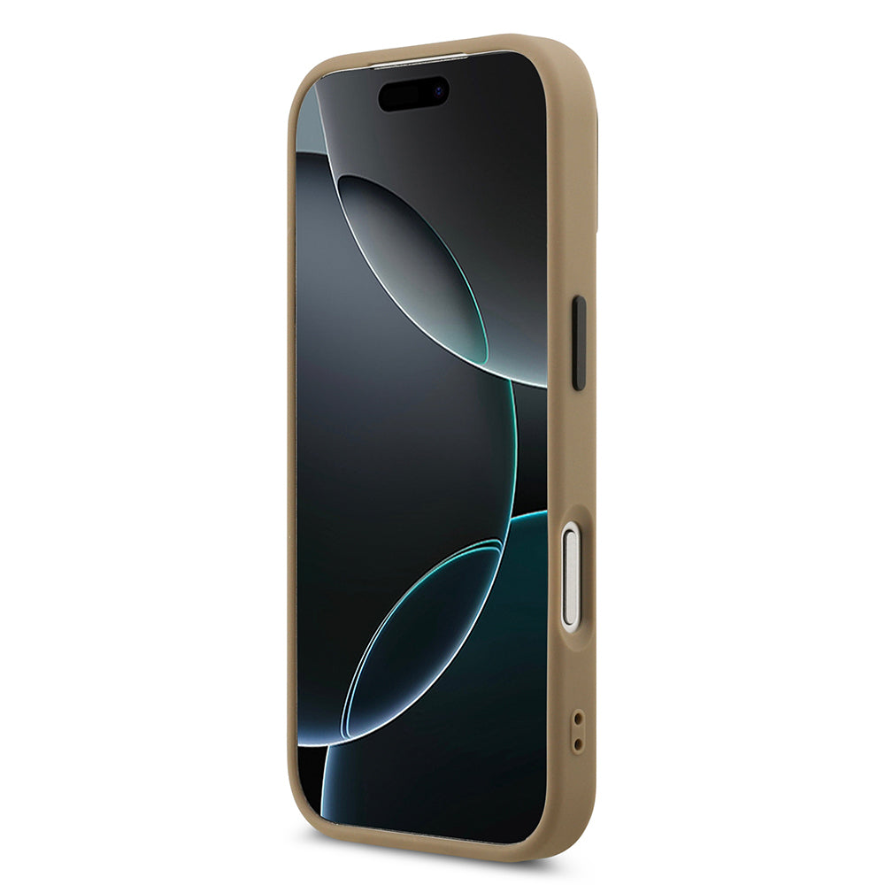 iPhone 17 Pro Kılıf DKNY Orijinal Lisanslı M-safe Şarj Özellikli PU Deri Kabartmalı Kılıf