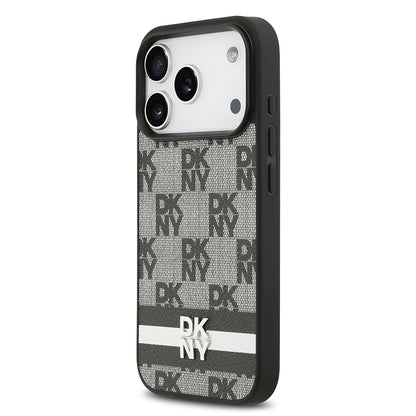 iPhone 17 Pro Kılıf DKNY Orjinal Lisanslı M-safe Şarj Özellikli 3D Yazılı Metal Logolu Kılıf