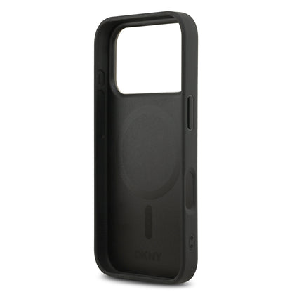 iPhone 17 Pro Kılıf DKNY Orjinal Lisanslı M-safe Şarj Özellikli 3D Yazılı Metal Logolu Kılıf