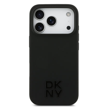 iPhone 17 Pro Kılıf DKNY Orjinal Lisanslı M-safe Şarj Özellikli Metal Logolu Silikon Kılıf