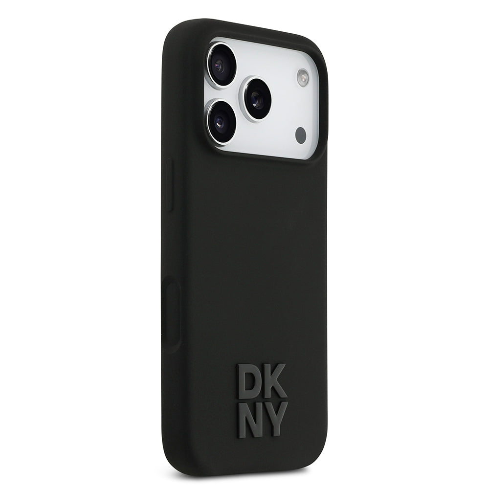 iPhone 17 Pro Kılıf DKNY Orjinal Lisanslı M-safe Şarj Özellikli Metal Logolu Silikon Kılıf