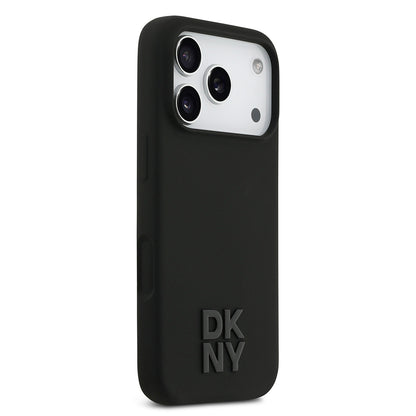 iPhone 17 Pro Kılıf DKNY Orjinal Lisanslı M-safe Şarj Özellikli Metal Logolu Silikon Kılıf