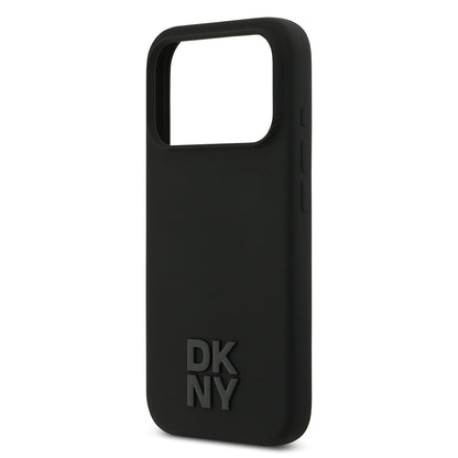 iPhone 17 Pro Kılıf DKNY Orjinal Lisanslı M-safe Şarj Özellikli Metal Logolu Silikon Kılıf