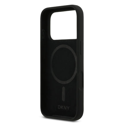 iPhone 17 Pro Kılıf DKNY Orjinal Lisanslı M-safe Şarj Özellikli Metal Logolu Silikon Kılıf