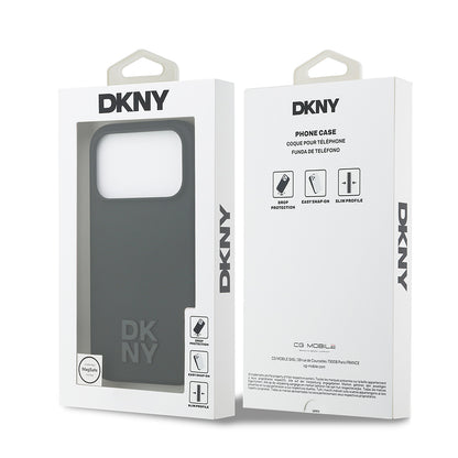 iPhone 17 Pro Kılıf DKNY Orjinal Lisanslı M-safe Şarj Özellikli Metal Logolu Silikon Kılıf