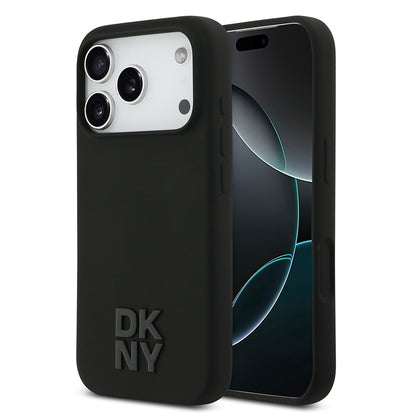 iPhone 17 Pro Kılıf DKNY Orjinal Lisanslı M-safe Şarj Özellikli Metal Logolu Silikon Kılıf