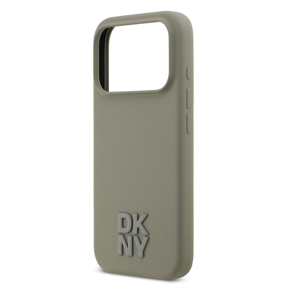 iPhone 17 Pro Kılıf DKNY Orjinal Lisanslı M-safe Şarj Özellikli Metal Logolu Silikon Kılıf