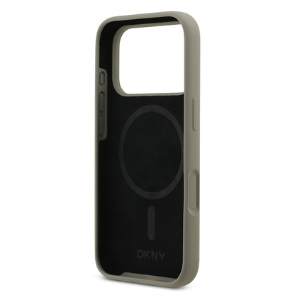 iPhone 17 Pro Kılıf DKNY Orjinal Lisanslı M-safe Şarj Özellikli Metal Logolu Silikon Kılıf