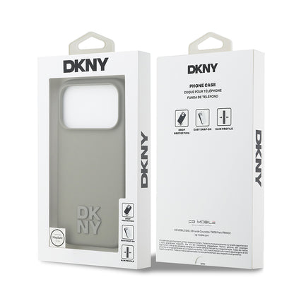 iPhone 17 Pro Kılıf DKNY Orjinal Lisanslı M-safe Şarj Özellikli Metal Logolu Silikon Kılıf
