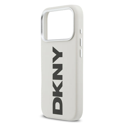 iPhone 17 Pro Kılıf DKNY Orjinal Lisanslı M-safe Şarj Özellikli PU Büyük Dikey Logolu Kılıf