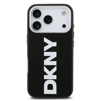 iPhone 17 Pro Kılıf DKNY Orjinal Lisanslı M-safe Şarj Özellikli PU Büyük Dikey Logolu Kılıf