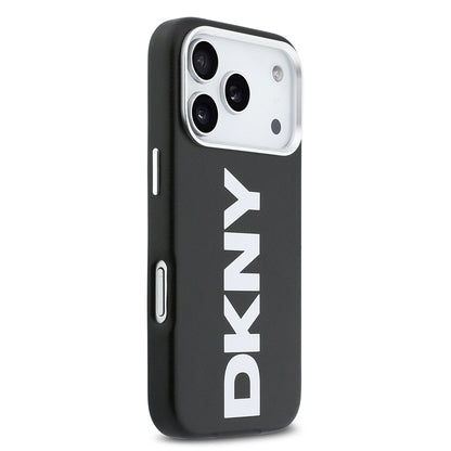 iPhone 17 Pro Kılıf DKNY Orjinal Lisanslı M-safe Şarj Özellikli PU Büyük Dikey Logolu Kılıf
