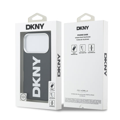 iPhone 17 Pro Kılıf DKNY Orjinal Lisanslı M-safe Şarj Özellikli PU Büyük Dikey Logolu Kılıf