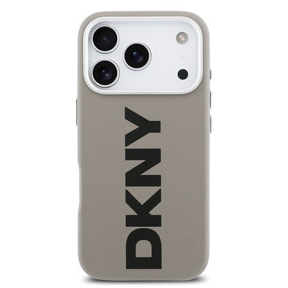 iPhone 17 Pro Kılıf DKNY Orjinal Lisanslı M-safe Şarj Özellikli PU Büyük Dikey Logolu Kılıf