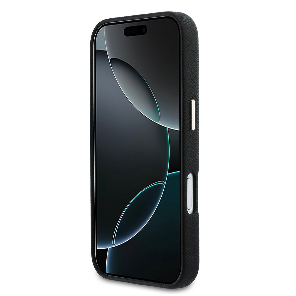 iPhone 17 Pro Kılıf Guess Orijinal Lisanslı 4G Büyük Metal Kamera Çerçeveli PU Deri Resin Kılıf