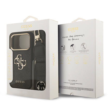iPhone 17 Pro Kılıf Guess Orijinal Lisanslı 4G Büyük Metal Logolu Kalın Askılı Kılıf