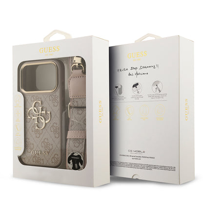 iPhone 17 Pro Kılıf Guess Orijinal Lisanslı 4G Büyük Metal Logolu Kalın Askılı Kılıf